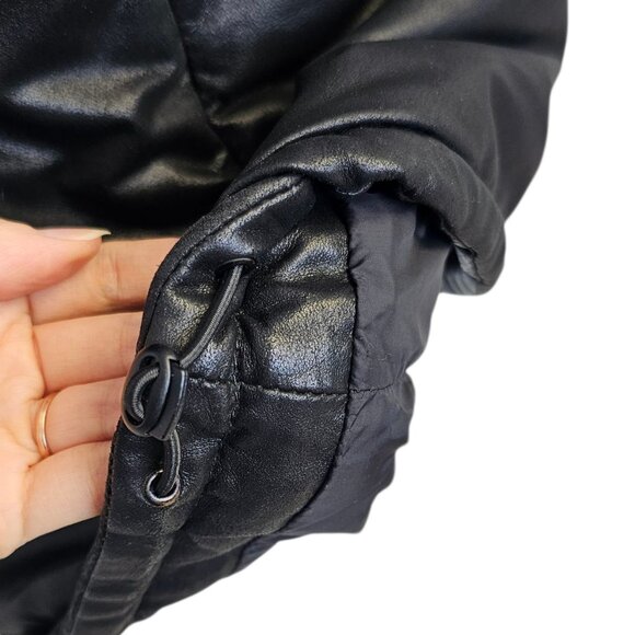 Danier Womens Genuine Leather Matte Black Aysymmetrical Vest, Thinsulate, XL - Picture 4 of 10